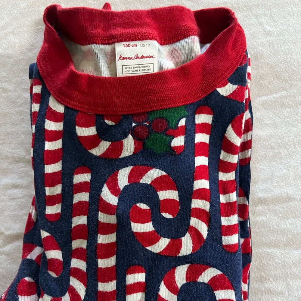 Candy Cane long sleeve holiday pajamas, Hanna Anderson